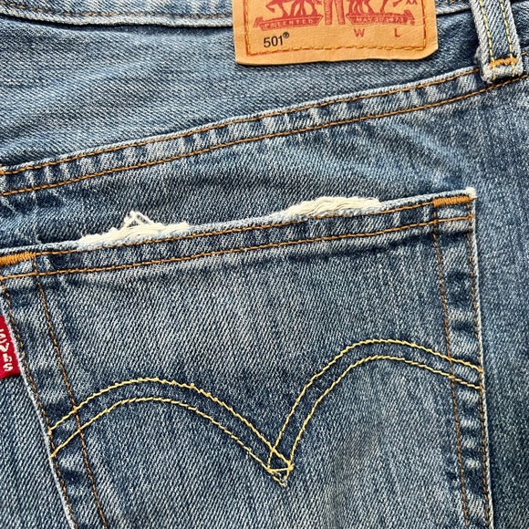 LEVIS 501 LOT OF 3 mid rise jean shorts size 29W - Picture 8 of 12